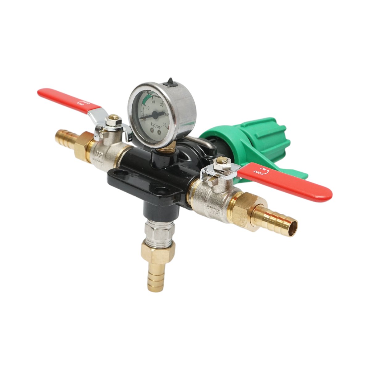 Distribuitor cu 2 cai, manometru glicerina inclus pentru erbicidator